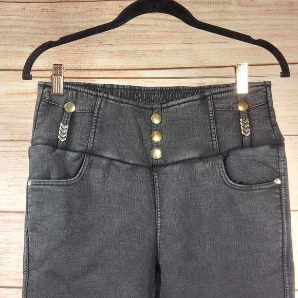 Women's Elastic Warm Legging High Waist Stretch Skinny Slim Fit Pants Black - Picture 5 of 15